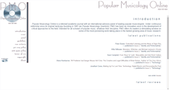 Desktop Screenshot of popular-musicology-online.com